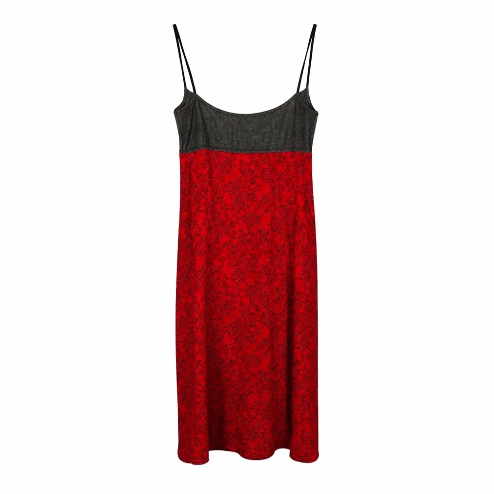 Faded Glory SIZE 16/18 Midi Dress Red Black Women's Extra Large - Picture 4 of 6